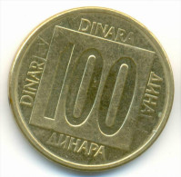 ERROR , YUGOSLAVIA 100 DINARA 1988 , ROTATED REVERS CCA. 45* - Joegoslavië