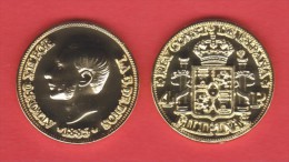 SPANJE / ALFONSO XII  FILIPINAS (MANILA)  4 PESOS  1.885  ORO/GOLD  KM#151  SC/UNC  T-DL-10.832 COPY  Holan. - Monedas Provinciales