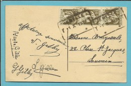 337 (x3) Op Postkaart Met Telegraafstempel T JEMELLE T Op 1/10/1934 - 1932 Cérès Et Mercure