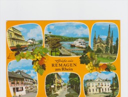 Gruß Aus Remagen Am Rhein - Multivues - Grappes Raisin Feuille De Vigne - 1987 - Remagen