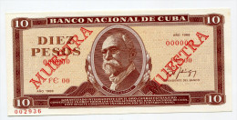 Cuba 10 Pesos 1988 "" MUESTRA "" SPECIMEN  UNC - RARE !!! - Kuba