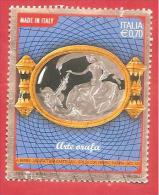 ITALIA REPUBBLICA USATO - 2013 - Arte Orafa - Spilla Con Venere Marina - € 0,70 - S. 3398 - 2011-20: Gebraucht