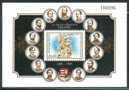 HUNGARY-1989.Souvenir Sheet - Martyrs Of Arad - Revolution Of 1848-1849 MNH! - Ongebruikt