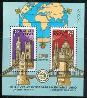 HUNGARY-1989.Souvenir Sheet - Interparliamentary Union MNH! - Unused Stamps