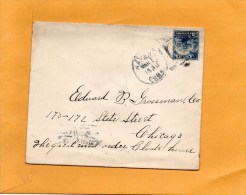 Cuba 1900 Cover Mailed To USA - Briefe U. Dokumente