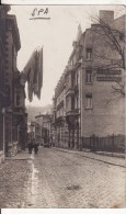 Carte Postale Photo De SPA (Belgique) Rue Et Vue Sur Le Grand Hôtel Britannique Novembre 1918 - VOIR 2 SCANS - - Spa