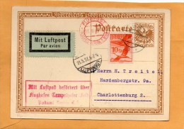 Austria 1927 Air Mail Card Mailed - Autres & Non Classés