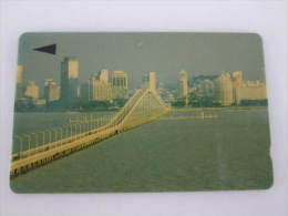 Macau GPT Magnetic Phonecard,1MACJ Bridge,first Issued,used - Macau