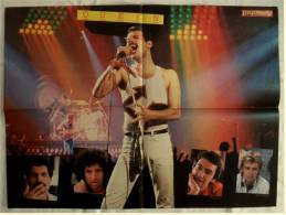 Musik Poster  - Gruppe Queen - Ca. 56 X 41 Cm  -  Von Pop Rocky Ca. 1982 - Plakate & Poster