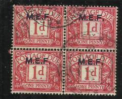 COLONIE OCCUPAZIONI STRANIERE MEF 1942 M.E.F. SEGNATASSE POSTAGE DUE TAXES TASSE 1 P USED - Occup. Britannica MEF