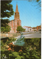 CPM  82   LAFRANCAISE     1979       L EGLISE SAINT GEORGES   STATUE  JEUNE FILLE ACCROUPIE DITE JEUNE FILLE AU PAPILLON - Lafrancaise