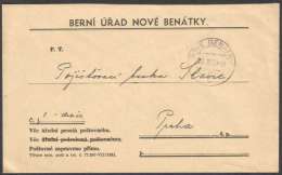 BuM1208 - Böhmen Und Mähren (1939) Nove Benatky (czech. Postmark) Letter (exempt From Postage) - Briefe U. Dokumente