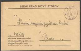 BuM1207 - Böhmen Und Mähren (1939) Novy Bydzov (czech. Postmark) Letter (exempt From Postage) - Briefe U. Dokumente