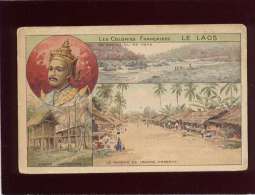 Le Laos Les Colonies Françaises Le Marché De Louang-prabang , Un Rapide Du Mé-kong  Cases Laotiennes - Laos