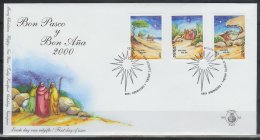 Nbk085fb FLORA KERSTMIS KAMEEL SCHAPEN CACTUS CHRISTMAS CAMEL SHEEP TREES ARUBA 1999 FDC - Cactus