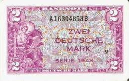 TARJETA DE ALEMANIA CON UN BILLETE 2 MARCOS (BANKNOTE-BILLETE) - Stamps & Coins