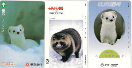 3 Télécarte Japonaise. Animaux. - Dolphins