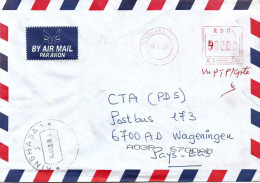 RDC DRC Congo Zaire 2004 Kinshasa 1 Code Letter J Meter Franking Frama A18 Cover - Brieven