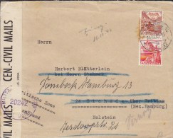 Switzerland LAUSANNE- La SALLAZ 1946 Cover Brief BIRCHEDE über TRITTAU Holstein (Br. Zone) Readressed Censor Civil Mail - Briefe U. Dokumente