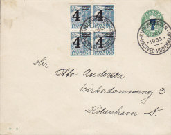 Denmark Uprated Postal Stationery Ganzsache Entier 7 Øre Auf 5 Øre (20-H) KUGLEPOSTEN Næstved-København 1935 Cover Brief - Postal Stationery