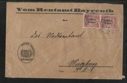 GERMANY BAVARIA LETTER VOM RENTAMT BAYREUTH TO WURZBURG - Covers & Documents