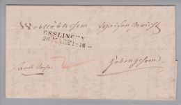 Heimat DE BW Esslingen 1846-03-26 Brief Nach Hohengehren (Baltmannsweiler) - Prephilately