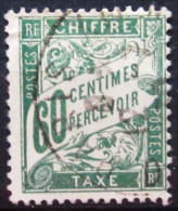 FRANCE               TAXE   N° 38             OBLITERE - 1859-1959 Afgestempeld