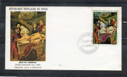 CONGO : Peinture "Mise Au Tombeau" De L'Ecole Flamande  - Art  - Tableaux Religieux - Pâques - Enveloppe 1er Jour - - FDC