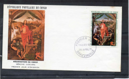 CONGO : Peinture "Résurrection Du Chri"  Par Memling  - Art  - Tableaux Religieux - Pâques - Enveloppe 1er Jour - - FDC