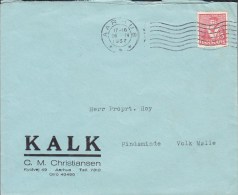 Denmark KALK, AARHUS 1937 Cover Brief To PINDSMINDE Volk Mølle Hans Tavsen 15 Øre Stamp - Briefe U. Dokumente