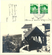 AK "Vaduz - Schloss"   (Sonderstempel)            1938 - Briefe U. Dokumente