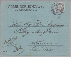 Bayern 1908-09-09 Nürnberg Perfinbrief "G.B./N." Nach Sarnen Schweiz - Briefe U. Dokumente