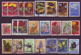 FLOWERS-LOT-YUGOSLAVIA - Oblitérés