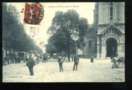 Paris 14e Avenue Du Maine Prise De L'Eglise Policier Animée Marmuse 1909 - Arrondissement: 14