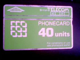 Tc British Telecom , Phone Card 40 Units - BT Generales