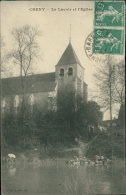 89 CHENY / Le Lavoir Et L'Eglise / - Cheny