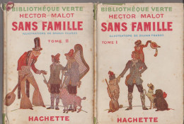 Bibliothèque Verte Hector Malot Sans Famille Tome 1 Et 2 - Biblioteca Verde