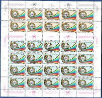 NAZIONI UNITE GINEVRA 1976 MI. 60 - 61 25° ANNIV. 2 SHEETS FEUILLES KLEINBOGEN POSTFRISCH MNH** - Blocs-feuillets