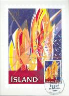 ISLANDE CARTE MAXIMUM   NUM YVERT  632 NOEL - Cartoline Maximum