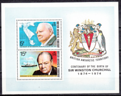 Br. Antartic Terr.   Scott No.  63a    Mnh     Year  1974   Souv. Sheet - Ongebruikt