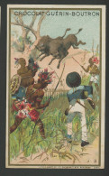 Jolie Chromo Guérin-Boutron, Lith. J. Minot, Chasse, Indien, Chasseur, Les Bisons - Guerin Boutron
