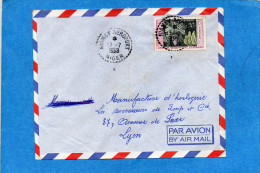 MARCOPHILIE-lettre NIGER--+cad-NIAMEY AEROPORT-1959+  -pour Françe - Storia Postale