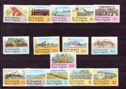 ST CHRISTOPHER-NEVIS-ANGUILLA 1978 COURANTS  YVERT N°379/93  NEUF MNH** - St.Christopher, Nevis En Anguilla (...-1980)