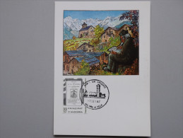 Andorra Spanisch 162 Yv 154 Maximumkarte MK/MC, ESST, 100 Jahre Provikariat - Brieven En Documenten