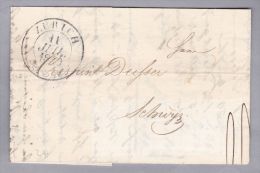 Heimat ZHs ZÜRICH 1840-07-11 Vorphila Brief  Nach Düsser Schwyz - ...-1845 Préphilatélie