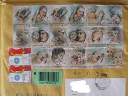 SAN MARINO NATALE Mother Child 2002 FEDERAZIONE GINNASTICA 2006 Sport Gym Gymnastics Usato Usati Busta Rsm Used On Cover - Lettres & Documents