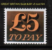 GREAT BRITAIN   Scott  # J 91**  VF MINT NH - Portomarken