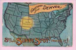 CPA - GREETINGS FROM DENVER - "SEE THAT SUNNY SPOT , THAT S IT ! " - FG.1.106 - Denver