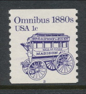 USA 1983 Scott # 1897. Transportation Issue:Omnibus 1880s, P#2, MNH (**) - Coils (Plate Numbers)