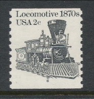 USA 1982 Scott # 1897A. Transportation Issue: Locomotive 1870s, With P#6, MNH (**) - Ruedecillas (Números De Placas)